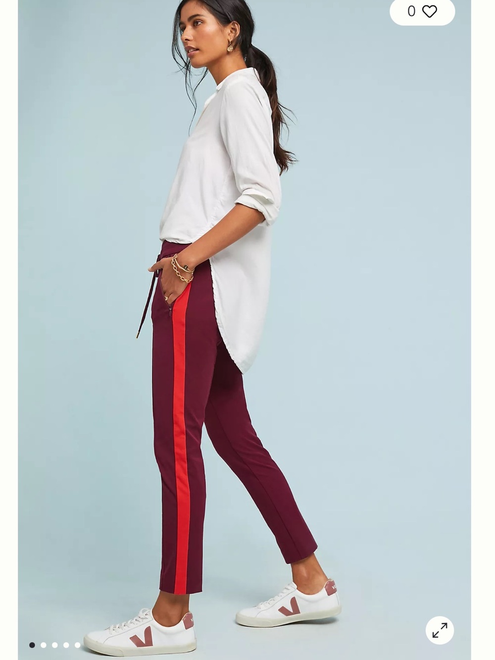 Anthropologie the essential striped trousers slim 10